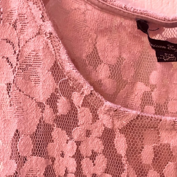 Laced pink floral dress - Picture 3 of 6